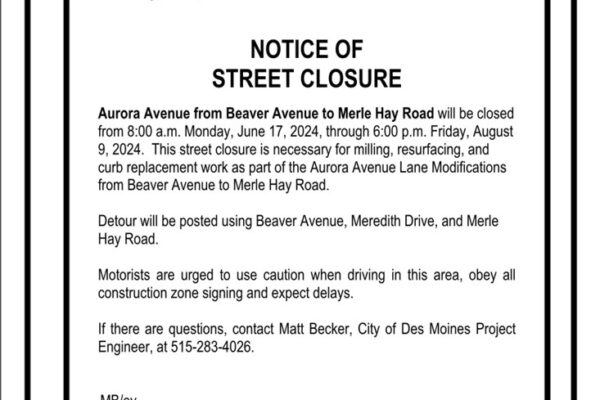 Aurora Avenue Closed 6/17 Through 8/9